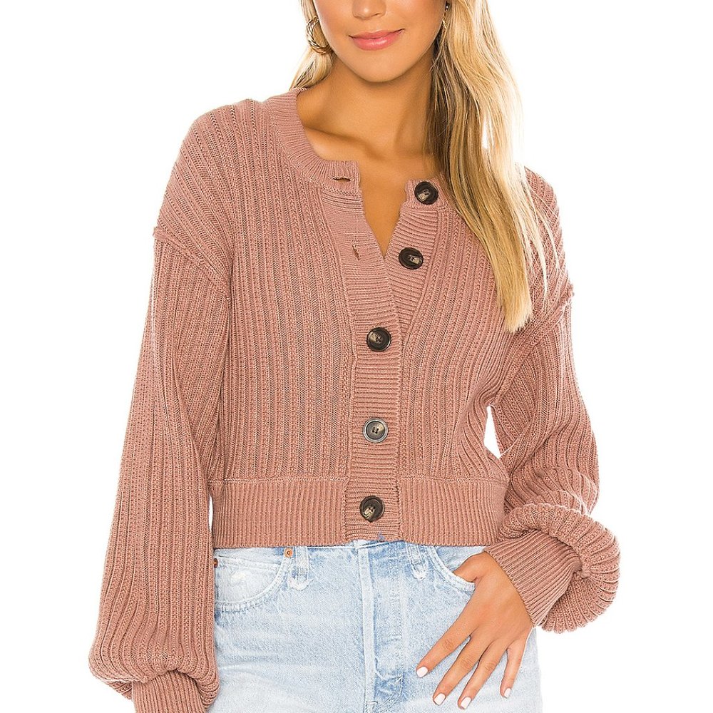 Free People All Yours Cardi Cardigan Sweater Mocha
